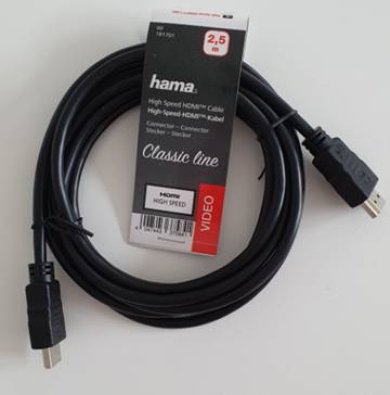 50879 - Hama High Speed HDMI cable 2.5 m Europe